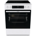 Голяма готварска печка  Gorenje GECS6C70WPA, 71л, стъклокерамичен плот